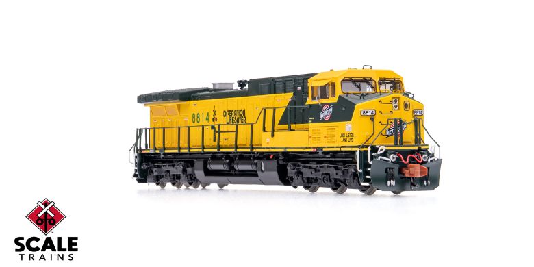 ScaleTrains SXT40597 GE AC4400CW, C&NW Chicago & NorthWestern /Operation Lifesaver #8814 DCC & Sound N Scale
