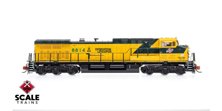 ScaleTrains SXT40597 GE AC4400CW, C&NW Chicago & NorthWestern /Operation Lifesaver #8814 DCC & Sound N Scale