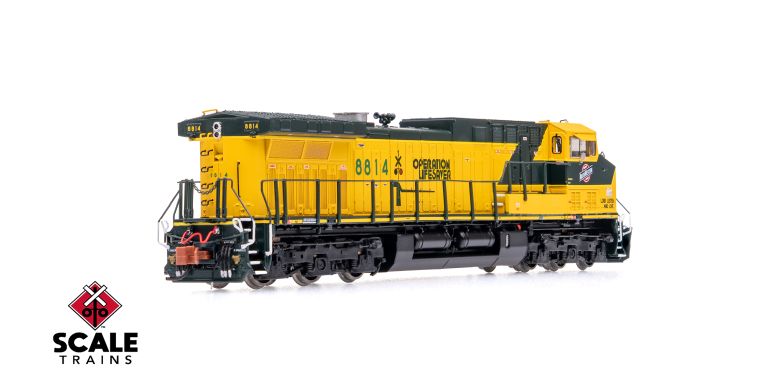 ScaleTrains SXT40597 GE AC4400CW, C&NW Chicago & NorthWestern /Operation Lifesaver #8814 DCC & Sound N Scale