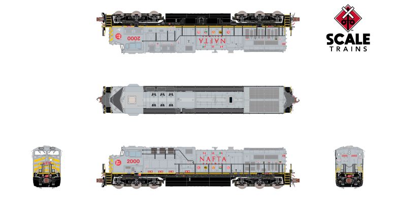 ScaleTrains SXT40609 GE AC4400CW, Kansas City Southern/NAFTA/Gray/KCS #2000 DCC & Sound N Scale