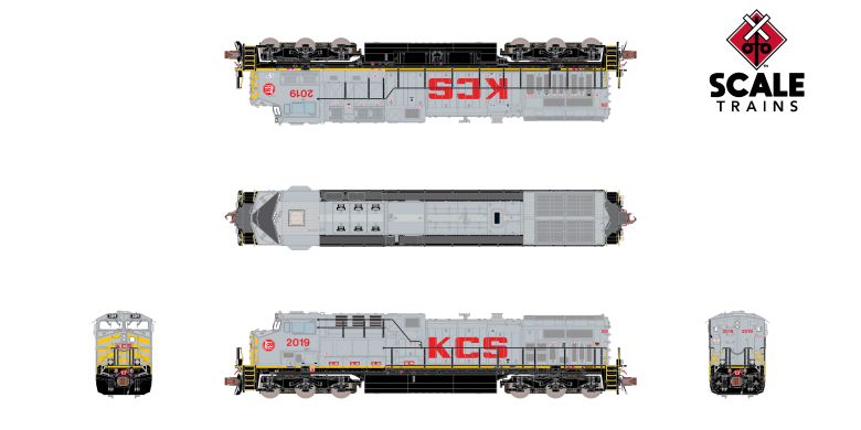 ScaleTrains SXT40617 GE AC4400CW, Kansas City Southern/Gray/KCS #2043 DCC & Sound N Scale