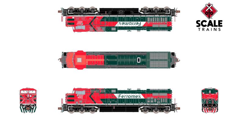 ScaleTrains SXT40621 GE AC4400CW, Ferromex/Diabla #4553 DCC & Sound N Scale