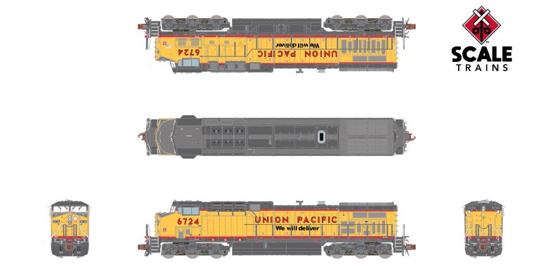 ScaleTrains SXT40661 GE AC4400CW, Union Pacific/ex-C&NW/"We Will Deliver"/Red Sill #6724 DCC & Sound N Scale
