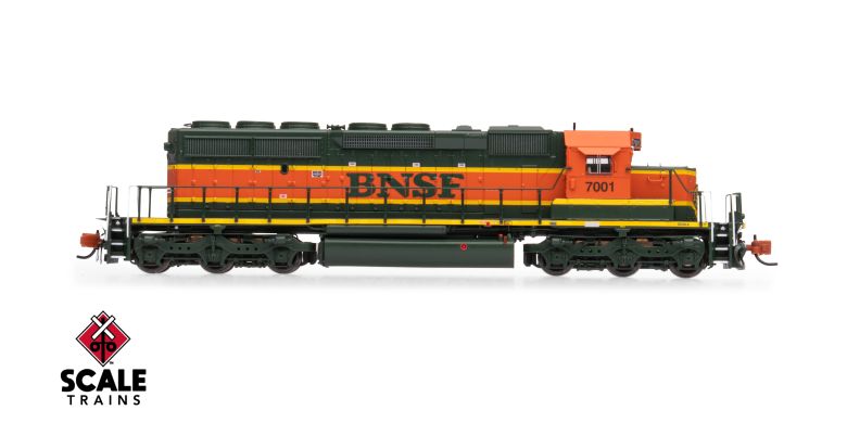 Scaletrains Rivet Counter SXT40681 EMD SD40-2, BNSF/Heritage I/Large Circle-Cross Nose Logo #7053 DCC & Sound N Scale