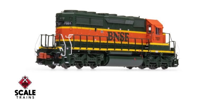 Scaletrains Rivet Counter SXT40681 EMD SD40-2, BNSF/Heritage I/Large Circle-Cross Nose Logo #7053 DCC & Sound N Scale