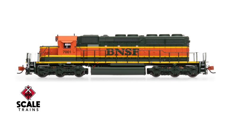 Scaletrains Rivet Counter SXT40681 EMD SD40-2, BNSF/Heritage I/Large Circle-Cross Nose Logo #7053 DCC & Sound N Scale