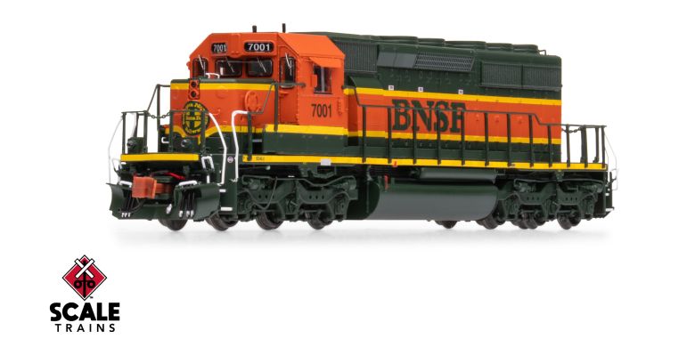 Scaletrains Rivet Counter SXT40681 EMD SD40-2, BNSF/Heritage I/Large Circle-Cross Nose Logo #7053 DCC & Sound N Scale