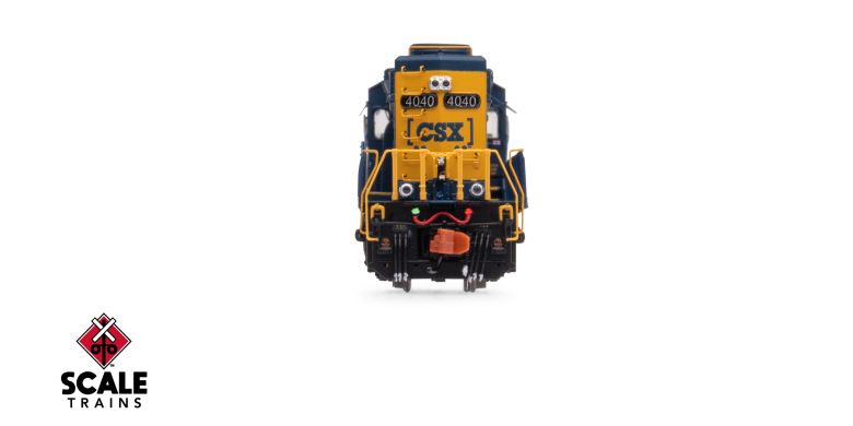 Scaletrains Rivet Counter SXT40683 EMD SD40-2, CSX/YN3 Boxcar Logo/Yellow Plow #4040 DCC & Sound N Scale