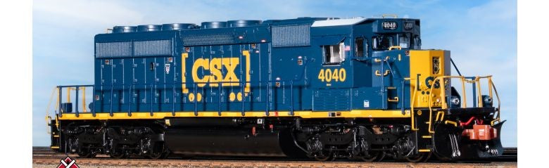 Scaletrains Rivet Counter SXT40683 EMD SD40-2, CSX/YN3 Boxcar Logo/Yellow Plow #4040 DCC & Sound N Scale