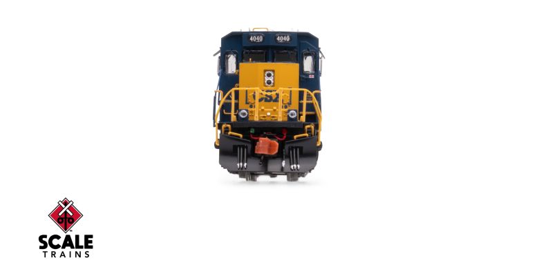 Scaletrains Rivet Counter SXT40683 EMD SD40-2, CSX/YN3 Boxcar Logo/Yellow Plow #4040 DCC & Sound N Scale