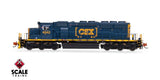 Scaletrains Rivet Counter SXT40685 EMD SD40-2, CSX/YN3 Boxcar Logo/Yellow Plow #4042 DCC & Sound N Scale