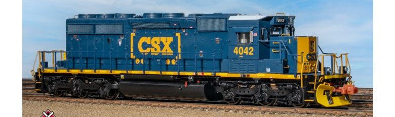 Scaletrains Rivet Counter SXT40685 EMD SD40-2, CSX/YN3 Boxcar Logo/Yellow Plow #4042 DCC & Sound N Scale