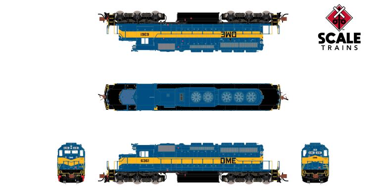 Scaletrains Rivet Counter SXT40697 EMD SD40-2, DM&E #6361 DCC & Sound N Scale