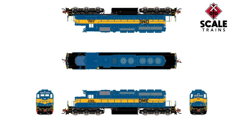 Scaletrains Rivet Counter SXT40699 EMD SD40-2, DM&E/City of Lamberton #6362 DCC & Sound N Scale