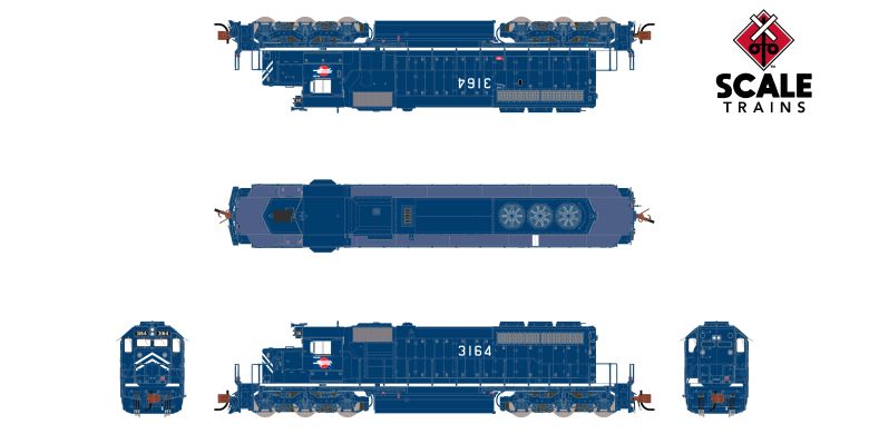 Scaletrains Rivet Counter SXT40707 EMD SD40-2, Missouri Pacific/As-Delivered #3175 DCC & Sound N Scale