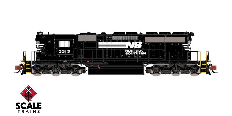 Scaletrains Rivet Counter SXT40721 EMD SD40-2, Norfolk Southern/Thoroughbred/Corrugated Grilles #3315 DCC & Sound N Scale