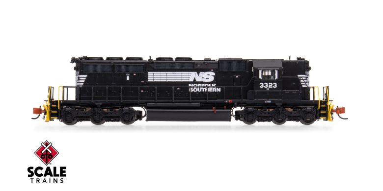 Scaletrains Rivet Counter SXT40723 EMD SD40-2, Norfolk Southern/Thoroughbred/Corrugated Grilles/Yellow Plow #3323 DCC & Sound N Scale