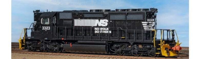 Scaletrains Rivet Counter SXT40723 EMD SD40-2, Norfolk Southern/Thoroughbred/Corrugated Grilles/Yellow Plow #3323 DCC & Sound N Scale