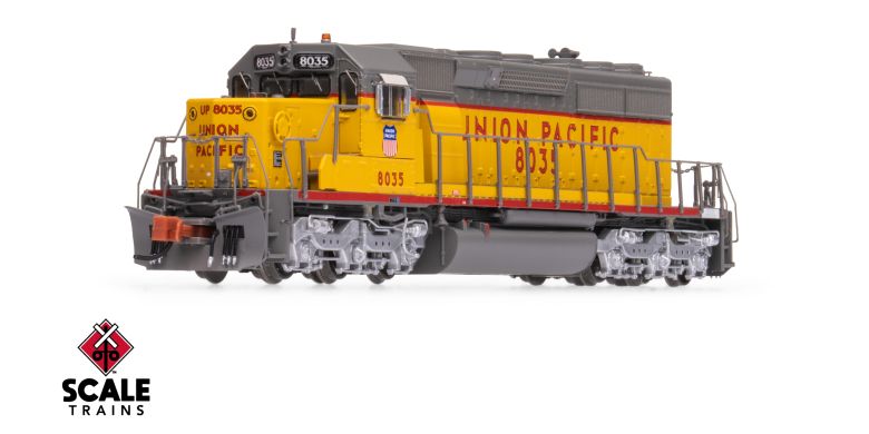 Scaletrains Rivet Counter SXT40727 EMD SD40-2, Union Pacific/Fast Forty/116" Snoot Nose #8035 DCC & Sound N Scale