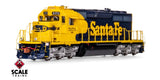Scaletrains Rivet Counter SXT40745 EMD SD40-2, ATSF Santa Fe/Nose Headlight/Ditch Lights #5177 DCC & Sound HO Scale