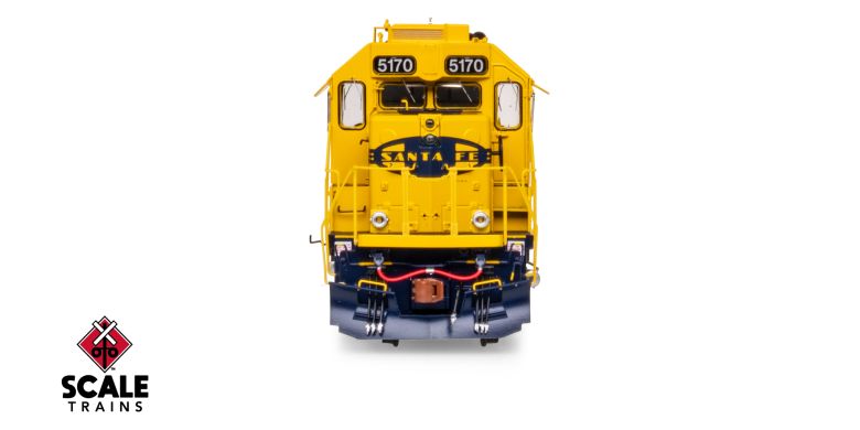 Scaletrains Rivet Counter SXT40745 EMD SD40-2, ATSF Santa Fe/Nose Headlight/Ditch Lights #5177 DCC & Sound HO Scale