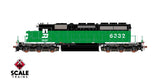 Scaletrains Rivet Counter SXT40753 EMD SD40-2, BN Burlington Northern/White Face #6351 DCC & Sound HO Scale