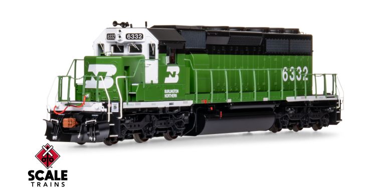 Scaletrains Rivet Counter SXT40753 EMD SD40-2, BN Burlington Northern/White Face #6351 DCC & Sound HO Scale