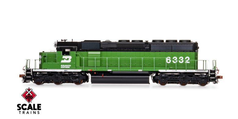 Scaletrains Rivet Counter SXT40753 EMD SD40-2, BN Burlington Northern/White Face #6351 DCC & Sound HO Scale