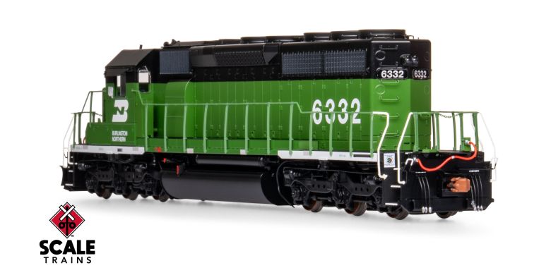 Scaletrains Rivet Counter SXT40753 EMD SD40-2, BN Burlington Northern/White Face #6351 DCC & Sound HO Scale