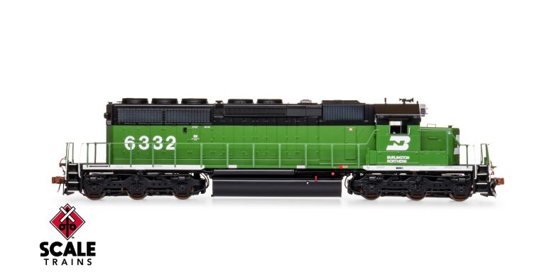 Scaletrains Rivet Counter SXT40753 EMD SD40-2, BN Burlington Northern/White Face #6351 DCC & Sound HO Scale