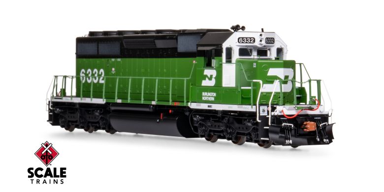 Scaletrains Rivet Counter SXT40753 EMD SD40-2, BN Burlington Northern/White Face #6351 DCC & Sound HO Scale
