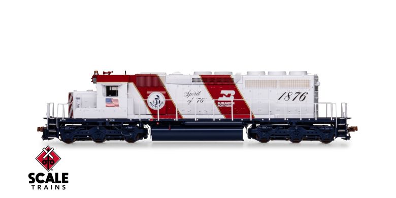 Scaletrains Rivet Counter SXT40755 EMD SD40-2, BN Burlington Northern/Bicentennial #1876 DCC & Sound HO Scale