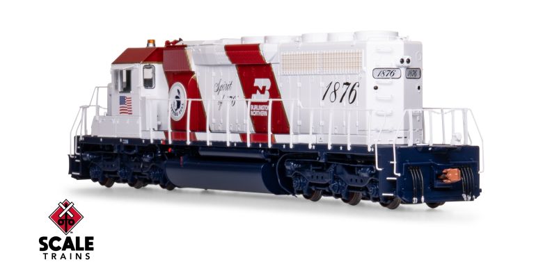 Scaletrains Rivet Counter SXT40755 EMD SD40-2, BN Burlington Northern/Bicentennial #1876 DCC & Sound HO Scale