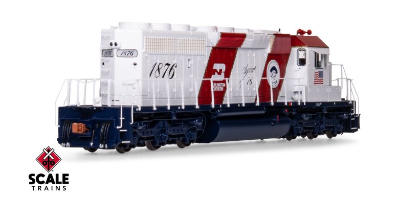 Scaletrains Rivet Counter SXT40755 EMD SD40-2, BN Burlington Northern/Bicentennial #1876 DCC & Sound HO Scale