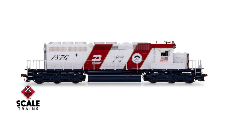 Scaletrains Rivet Counter SXT40755 EMD SD40-2, BN Burlington Northern/Bicentennial #1876 DCC & Sound HO Scale