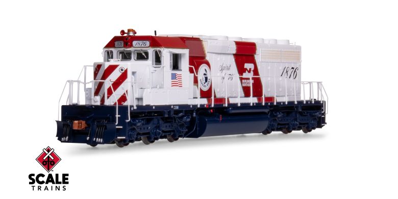 Scaletrains Rivet Counter SXT40755 EMD SD40-2, BN Burlington Northern/Bicentennial #1876 DCC & Sound HO Scale