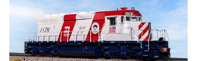 Scaletrains Rivet Counter SXT40755 EMD SD40-2, BN Burlington Northern/Bicentennial #1876 DCC & Sound HO Scale