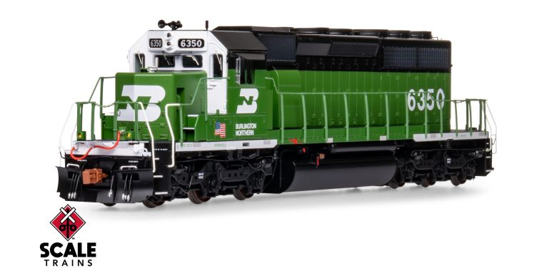 Scaletrains Rivet Counter SXT40759 EMD SD40-2, BN Burlington Northern/White Face/Strobe Lights #6358 DCC & Sound HO Scale