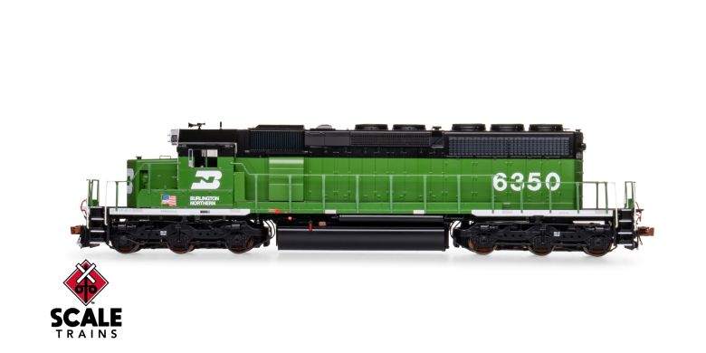 Scaletrains Rivet Counter SXT40759 EMD SD40-2, BN Burlington Northern/White Face/Strobe Lights #6358 DCC & Sound HO Scale