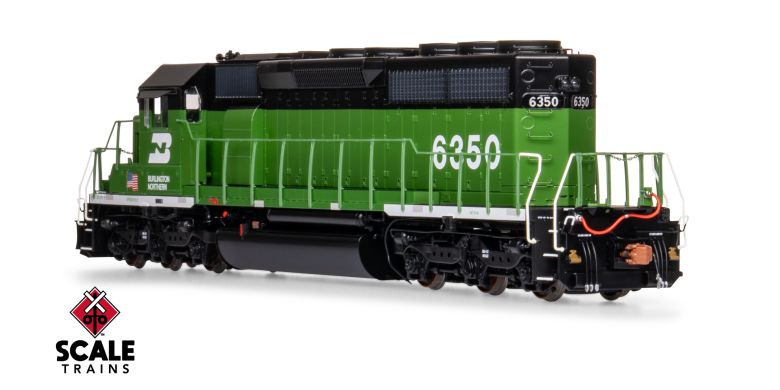 Scaletrains Rivet Counter SXT40759 EMD SD40-2, BN Burlington Northern/White Face/Strobe Lights #6358 DCC & Sound HO Scale