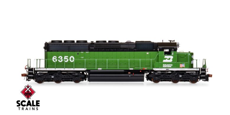 Scaletrains Rivet Counter SXT40759 EMD SD40-2, BN Burlington Northern/White Face/Strobe Lights #6358 DCC & Sound HO Scale