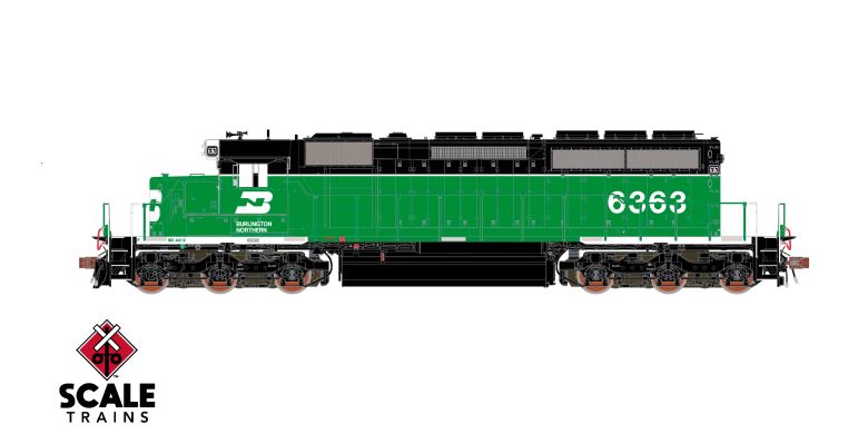 Scaletrains Rivet Counter SXT40759 EMD SD40-2, BN Burlington Northern/White Face/Strobe Lights #6358 DCC & Sound HO Scale