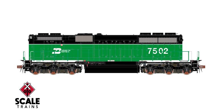 Scaletrains Rivet Counter SXT40763 EMD SD40-2B, BN Burlington Northern/White Face #7502 DCC & Sound HO Scale