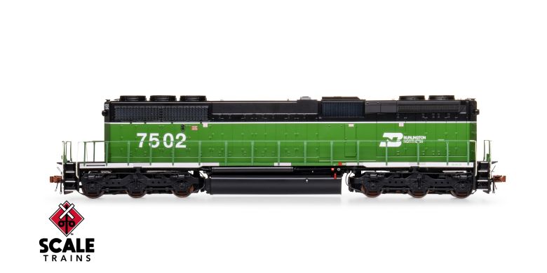 Scaletrains Rivet Counter SXT40763 EMD SD40-2B, BN Burlington Northern/White Face #7502 DCC & Sound HO Scale