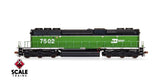 Scaletrains Rivet Counter SXT40763 EMD SD40-2B, BN Burlington Northern/White Face #7502 DCC & Sound HO Scale