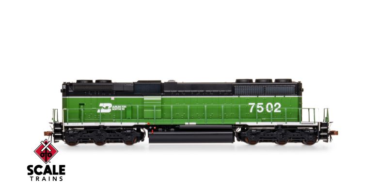 Scaletrains Rivet Counter SXT40763 EMD SD40-2B, BN Burlington Northern/White Face #7502 DCC & Sound HO Scale
