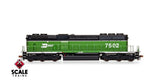 Scaletrains Rivet Counter SXT40763 EMD SD40-2B, BN Burlington Northern/White Face #7502 DCC & Sound HO Scale