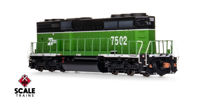 Scaletrains Rivet Counter SXT40763 EMD SD40-2B, BN Burlington Northern/White Face #7502 DCC & Sound HO Scale