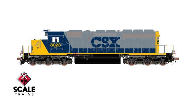 Scaletrains Rivet Counter SXT40767 EMD SD40-2, CSX/YN2 #8028 DCC & Sound HO Scale