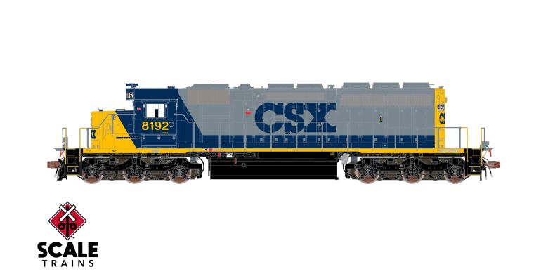 Scaletrains Rivet Counter SXT40771 EMD SD40-2, CSX/YN2/Ditch Lights #8192 DCC & Sound HO Scale